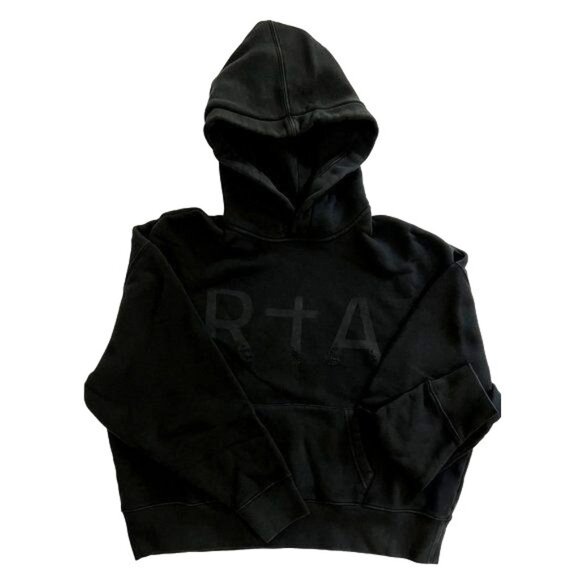 RTA Logo We Are Back Hoodie in Black - Picture 1 of 4